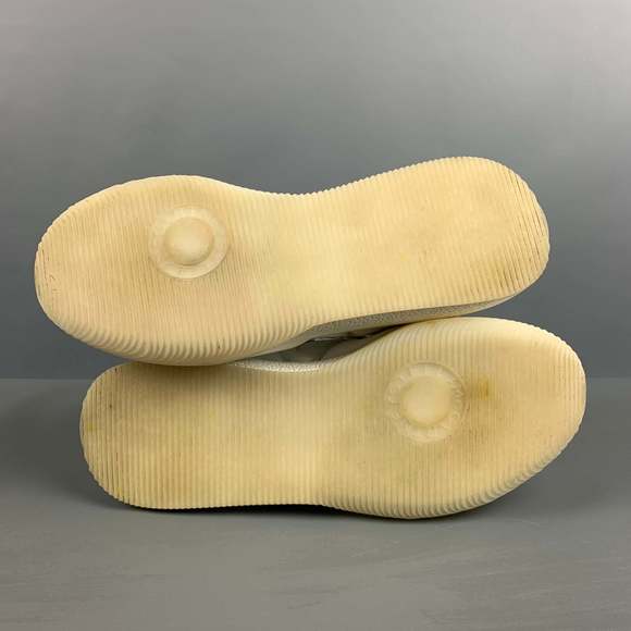 STELLA McCARTNEY White Black Contrast Trim Rubber Wedge Sneakers - Picture 6 of 8